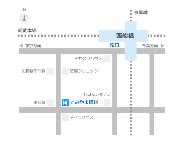 電車でお来しの方